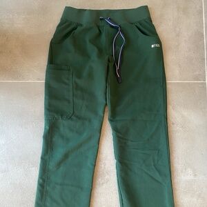 Figs Kade Cargo Scrub Pants in British Racing Green